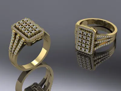 Jewelry Ring Gold 3D print model 54