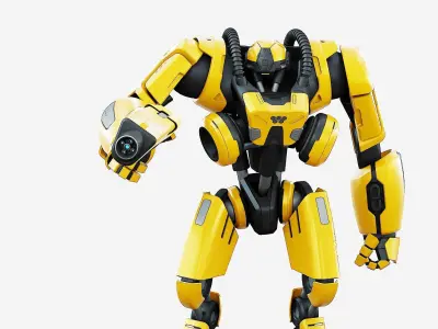 BATTLE DROID SYRIOS-F Rigged for Unreal Engine - Unity - MIXAMO 3D model