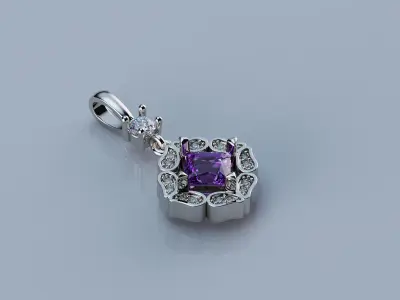 Pendant Stevia 3D model 3D print model