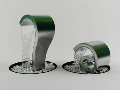 Fountain Steel 3D model