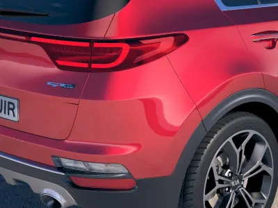 Kia Sportage with interior 2019 3D model