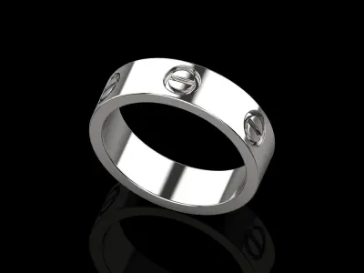 Love Wedding  Ring 20 Size N152 3D print model