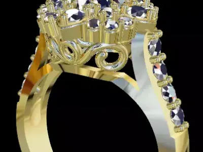 women ring 104 3D print model