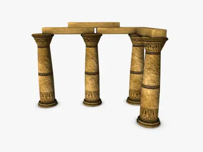 Egyptian Columns 3D model