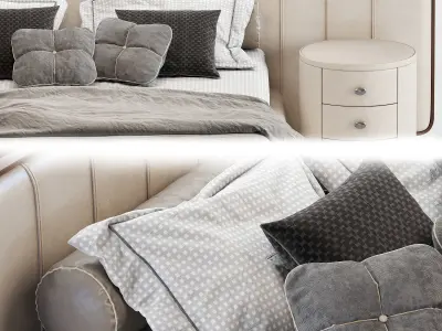 Bed Flou Letto Ermes 3D model