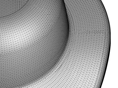 Earring Floppy Hat 3D print model