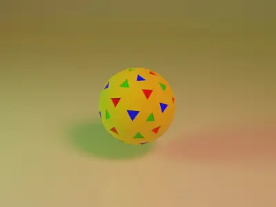 Kid Toy Ball Lowpoly 3D model Free low-poly 3D model