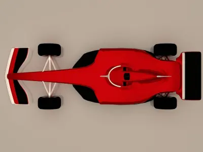 low poly formula-1 racing car Low-poly 3D model