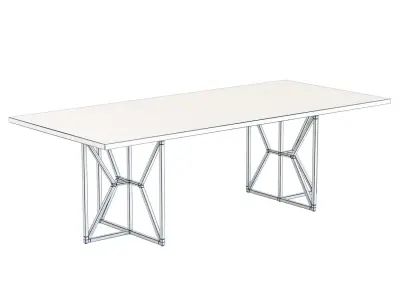 Crate and Barrel Hayes Rectangular Table 3D model