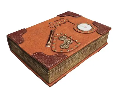 Steampunk Book Low-poly 3D model
