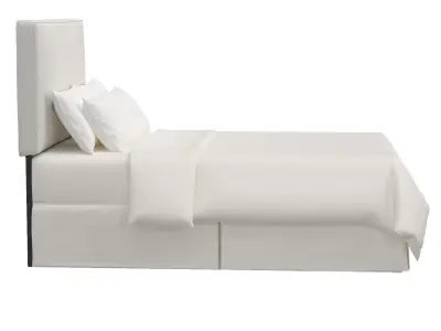 Linen Loran Upholstered Headboard 3D model