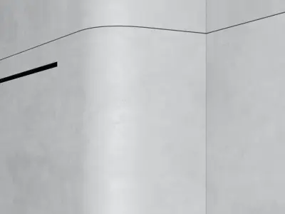 Decorative wall with fireplace set 15 3D model