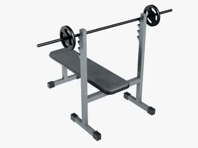 Bench Press Low-poly 3D model