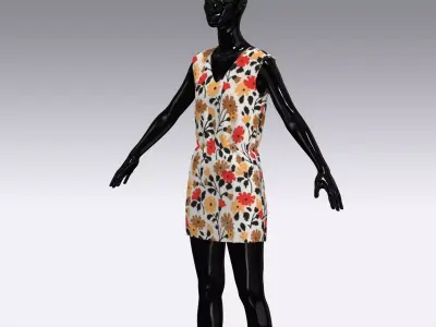 Woman Cloth Dress Low-poly 3D model purchase