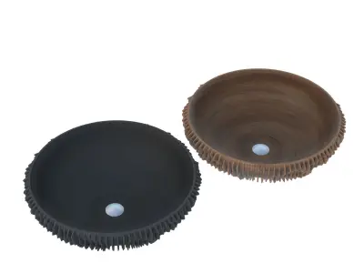 Wooden Bathroom Furniture Set 3D model