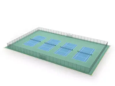 Set Of Tennis Courts 3D model