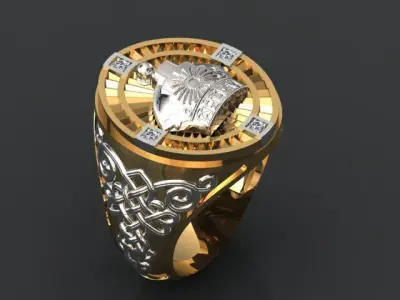 crown ring 3D print model get
