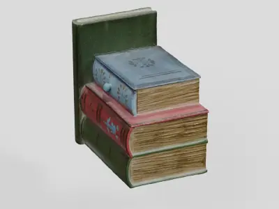 Wooden Ornament Bookend 3D scan PBR 4K textures 3D model