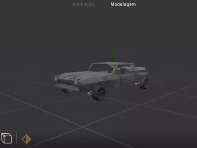 Stunt car Low-poly 3D model