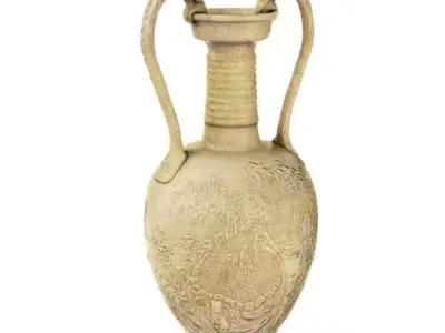 Ceramic Oriental Vase 3D model