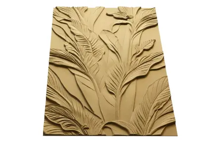 modern panel wall decor set relief stl mural CNC 254 3D model