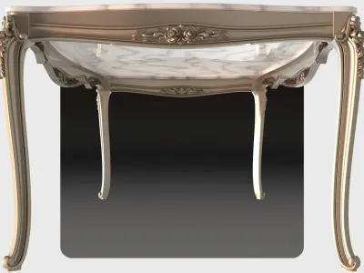 Carved dinner table table for cnc 13 3D model