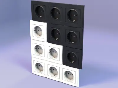 Sockets Low-poly 3D model