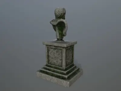 hercules roman bust Low-poly 3D model