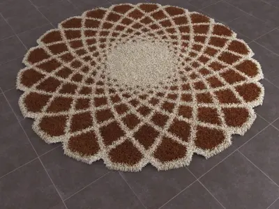 3D Rugs Collection round rug Free 3D model