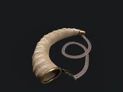 Horn Hunting Low-poly 3D model