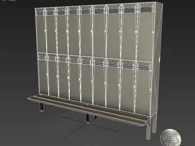 metal locker cabinet A 3D model