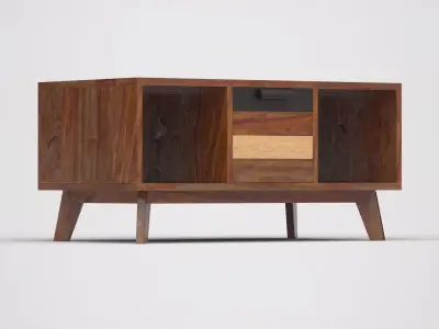 Monet Coffee Table Teak wood Low-poly 3D model