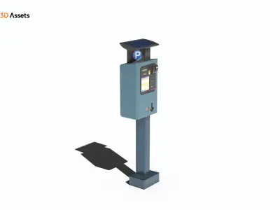 Parking Meter Low-poly 3D model