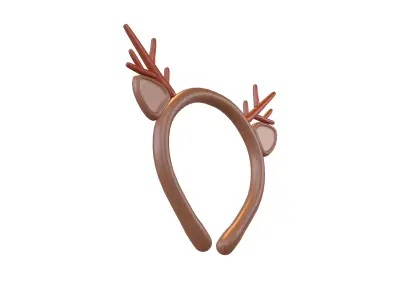 Elk Headband V1 001 Low-poly 3D model