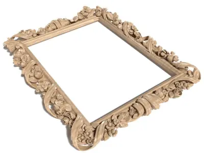 Frame-006 ornate wooden frame 3D model