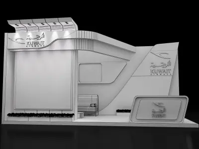 Booth Exhibition Stand a254b 3D model
