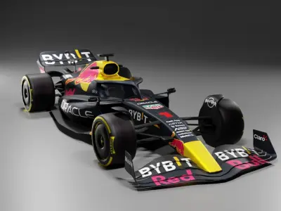 Formula 1 Red Bull Max Verstappen Low Poly and High Poly RB18 Low-poly 3D model