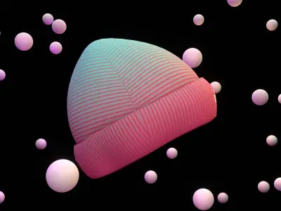 Beanie Hat Low-poly 3D model