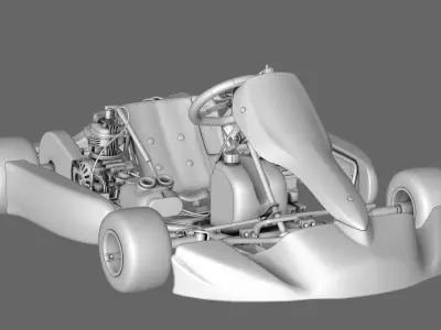 X30 Tony Kart Racer 401R Low-poly 3D model