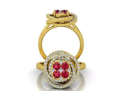 Luxury Wedding Ring  3D print model