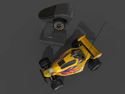 Remote Controlled Car Low-poly 3D model