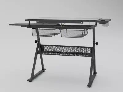 Study Desk Low-poly 3D model