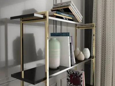 Interior Scene - Luxury Bookshelve 3D model