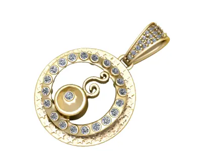 MOROCCON GOLD PENDANT 3D PRINTABLE MODEL  3D print model