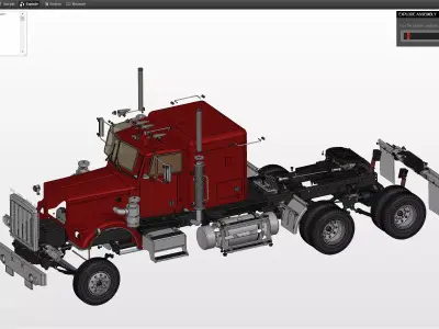RED TRUCK HAULER 3D model