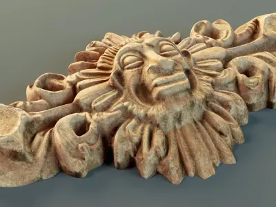 Ancient Panel PBR Low-poly 3D model