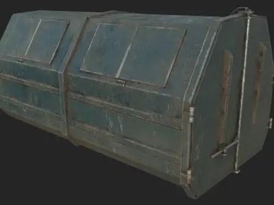 Trash Container PBR Low-poly 3D model