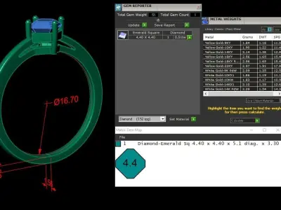 Jewelry Diamond Ring 3D print model 29