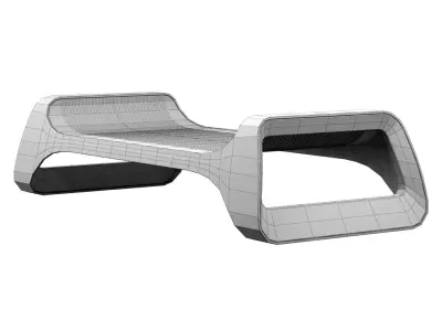 Futuristic Bench Low-poly 3D model
