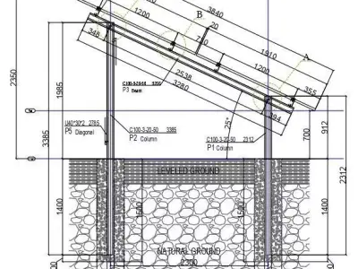 100 kWp Solar Project Type 3 3D model